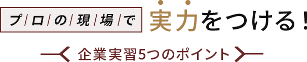 プロの現場で実力をつける！企業実習5つのポイント